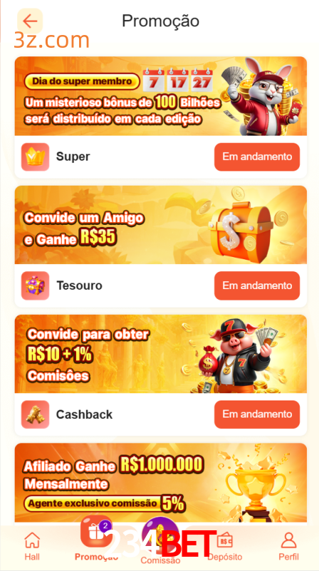 Bônus e Promoções